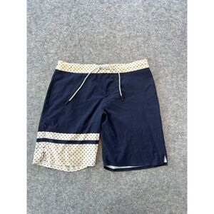 Bylt Basics Coastal Board Shorts Size M Blue Polka Dots